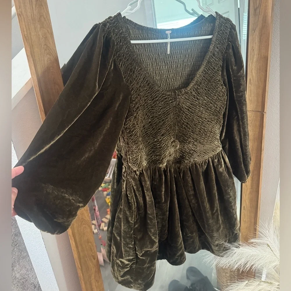 BNWOT Free People Farrier Velvet Mini Dress